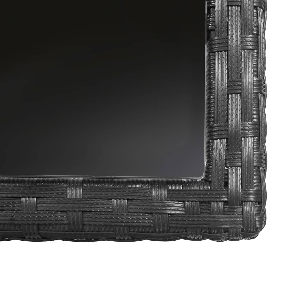 Salon de jardin 3 pcs avec coussins Résine tressée Noir - XIOS