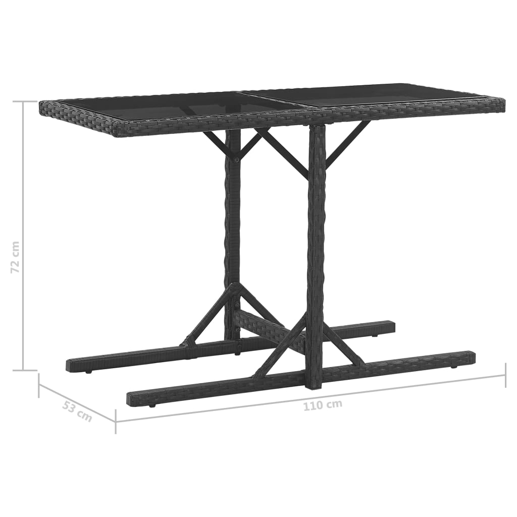 Salon de jardin 3 pcs avec coussins Résine tressée Noir - XIOS