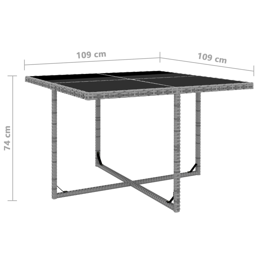 Ensemble à manger d'extérieur avec coussins 9pcs résine tressée - XIOS