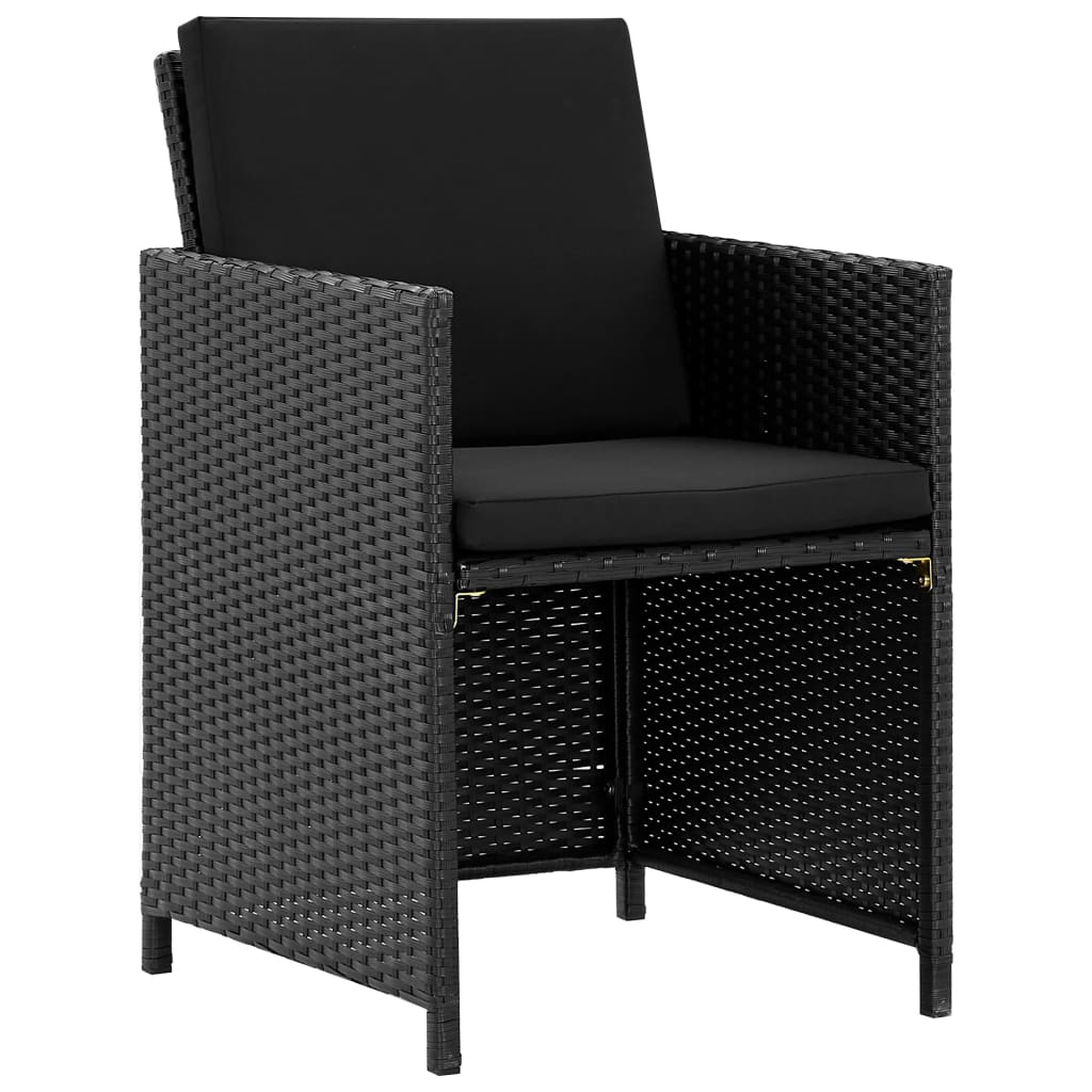 Ensemble à manger d'extérieur 5pcs avec coussins Résine tressée - XIOS