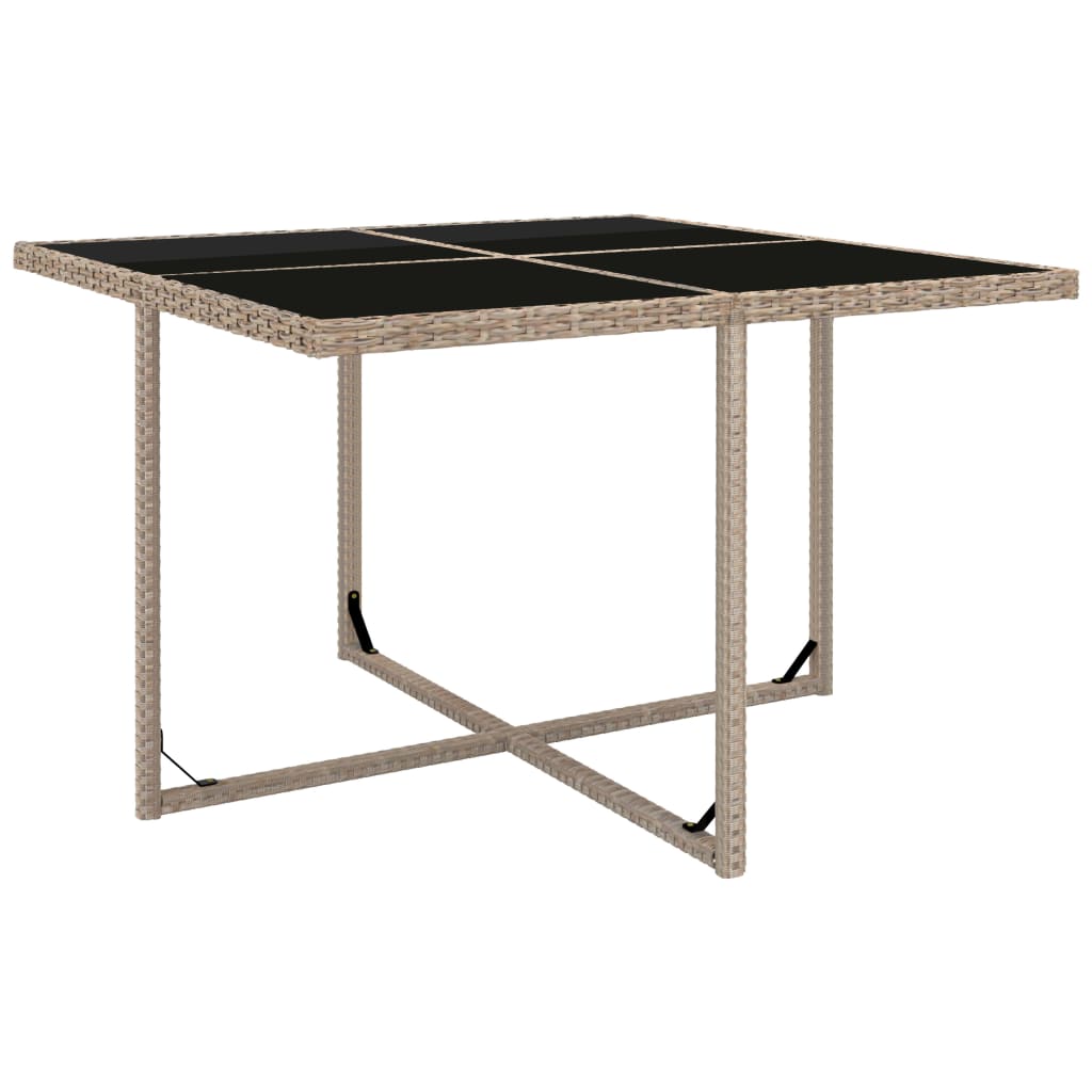 Ensemble à manger d'extérieur avec coussins 5 pcs Rotin Beige - XIOS