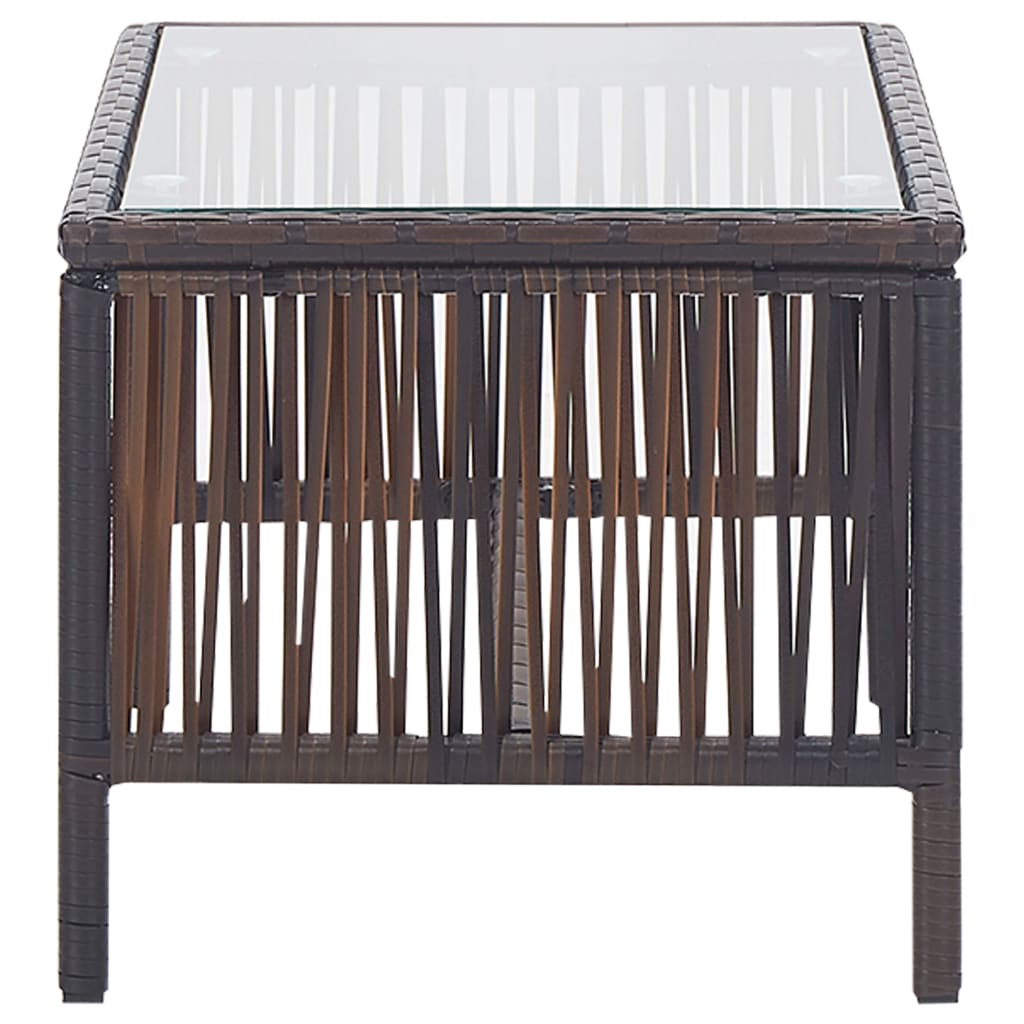 Salon de jardin 4 pcs avec coussin Résine tressée Marron - XIOS