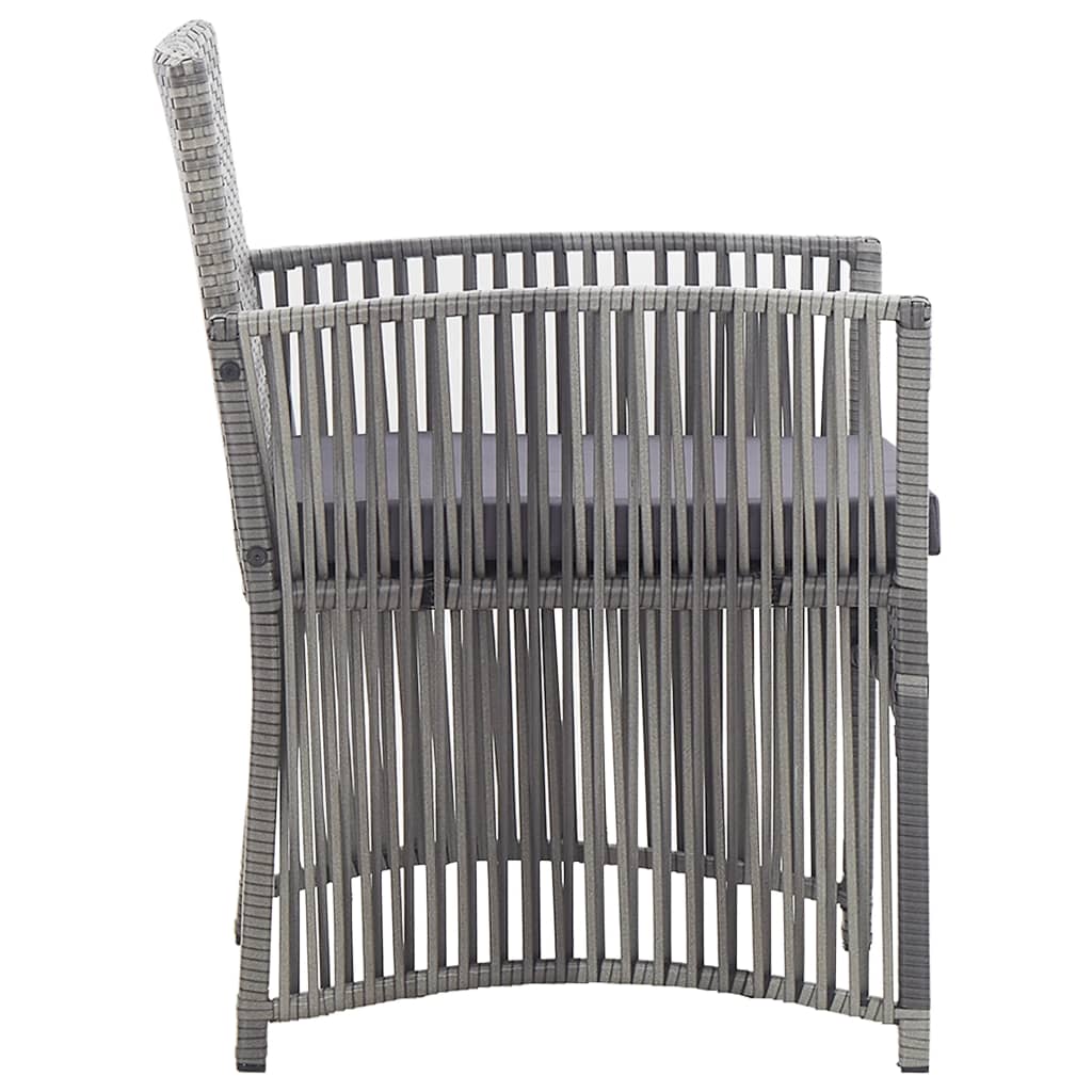 Salon de jardin 4 pcs avec coussin Résine tressée Anthracite - XIOS