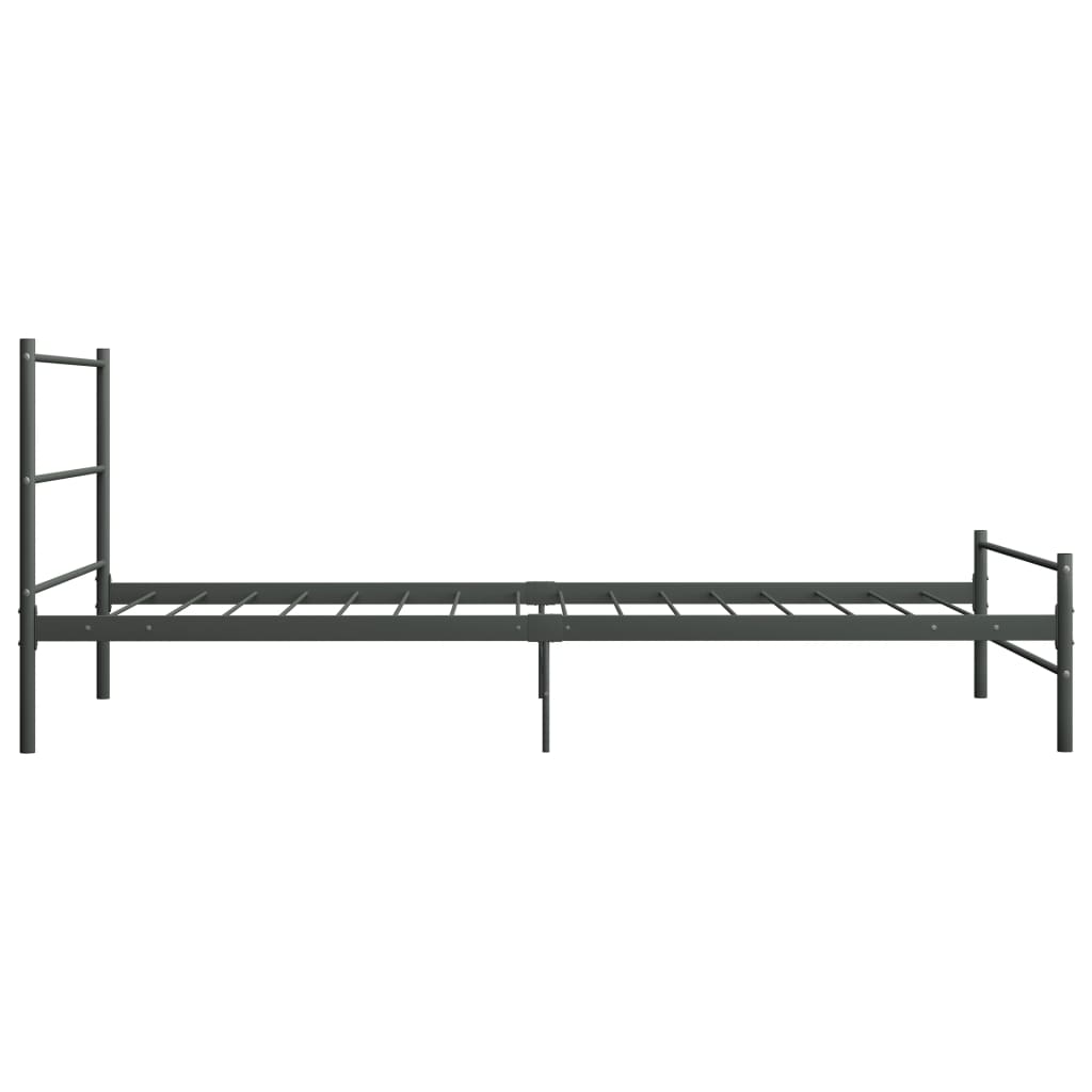 Cadre de lit sans matelas gris métal 100x200 cm - XIOS