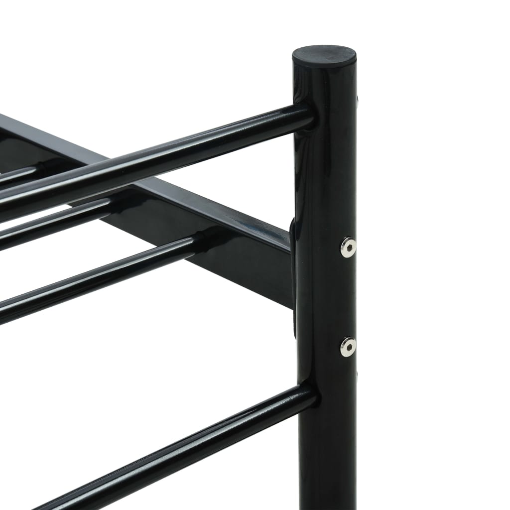 Cadre de lit sans matelas noir métal 100x200 cm - XIOS