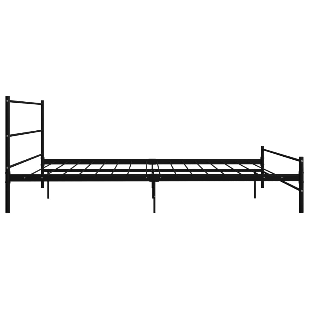 Cadre de lit sans matelas noir métal 200x200 cm - XIOS