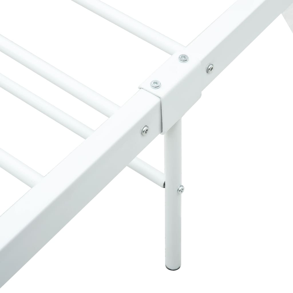 Cadre de lit sans matelas blanc métal 90x200 cm - XIOS