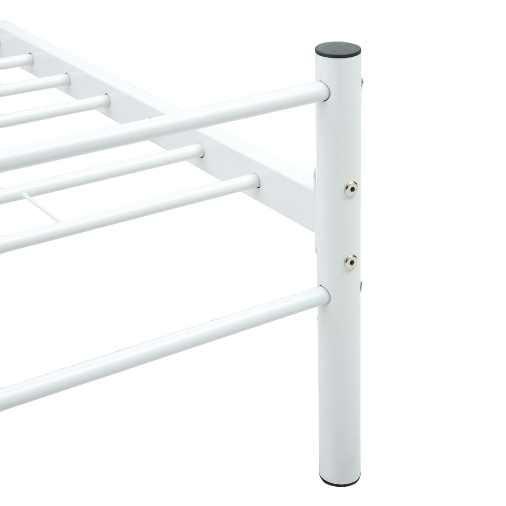 Cadre de lit sans matelas blanc métal 90x200 cm - XIOS