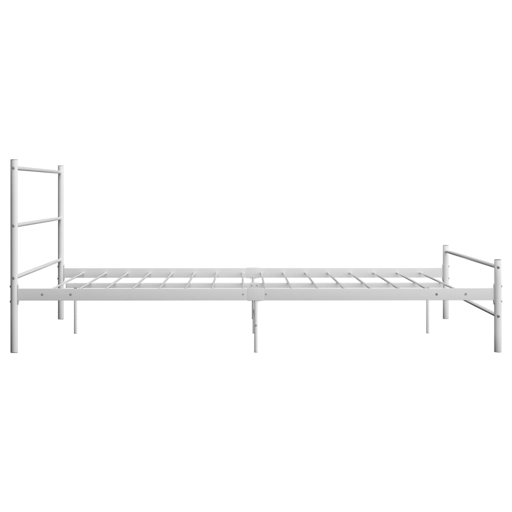 Cadre de lit sans matelas blanc métal 140x200 cm - XIOS