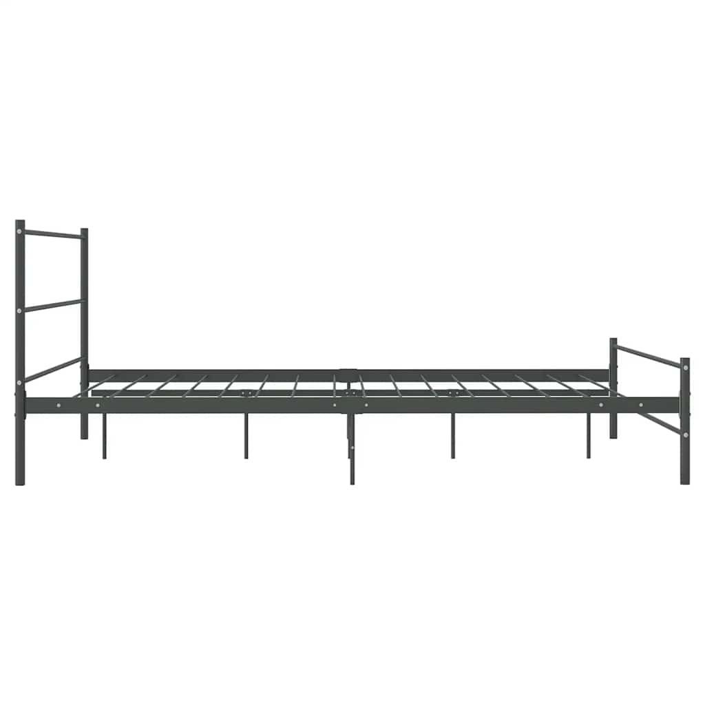 Cadre de lit sans matelas gris métal 140x200 cm - XIOS
