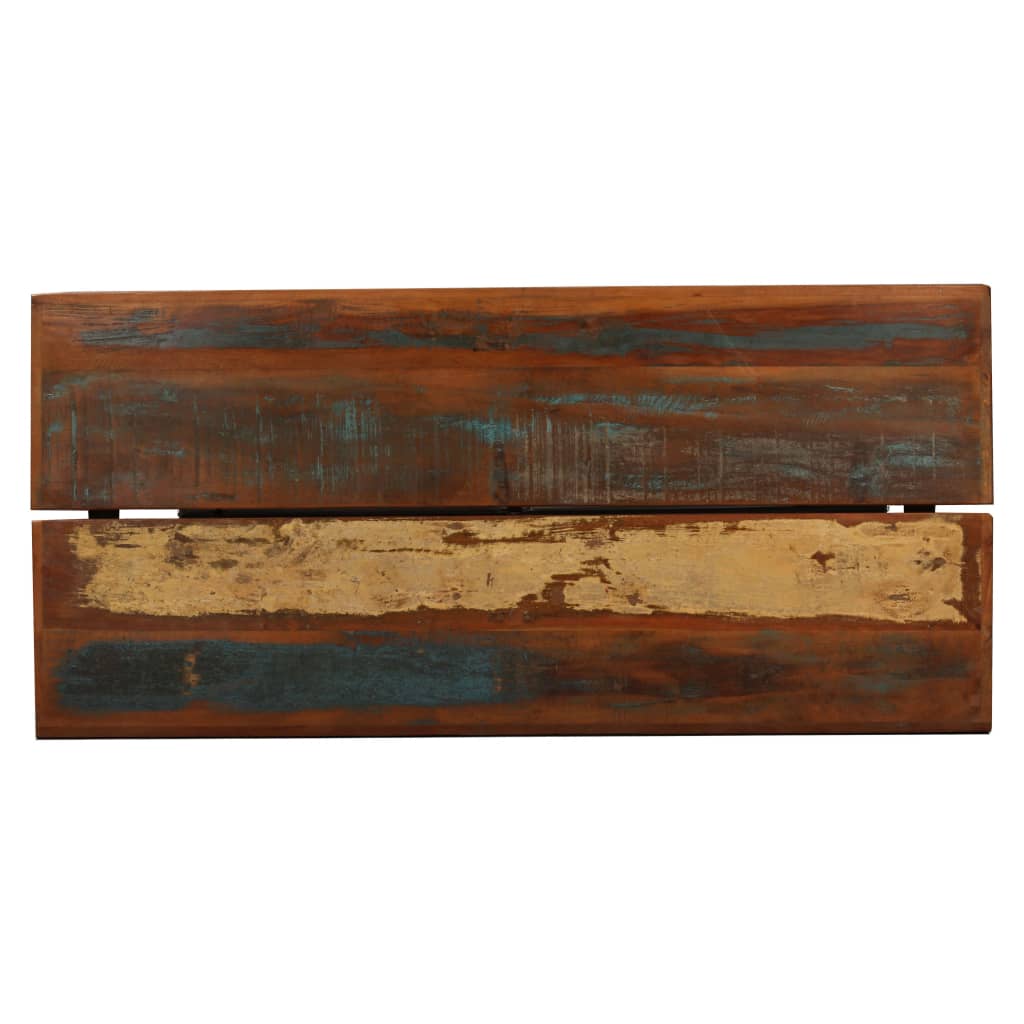 Ensemble de bar 7 pcs Bois de récupération et cuir véritable - XIOS
