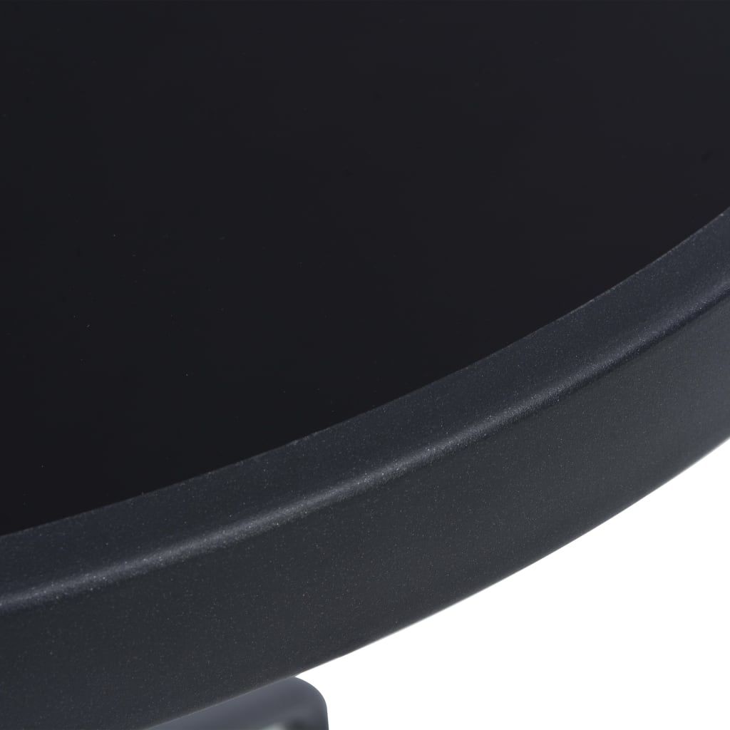 Table de jardin Noir 60 cm Acier et verre Tables de jardin vidaXL
