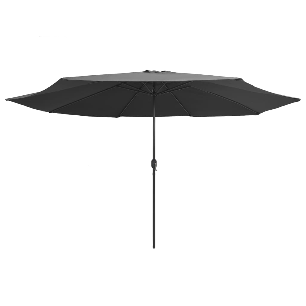 Parasol de jardin avec mât en métal 390 cm anthracite Parasols & voiles d'ombrage vidaXL