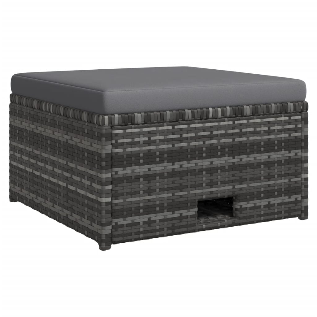 Salon de jardin 4 pcs avec coussins résine tressée gris Salons de jardin vidaXL