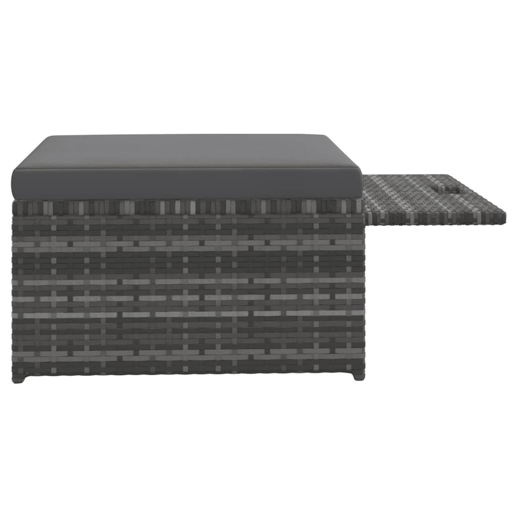 Salon de jardin 4 pcs avec coussins résine tressée gris Salons de jardin vidaXL