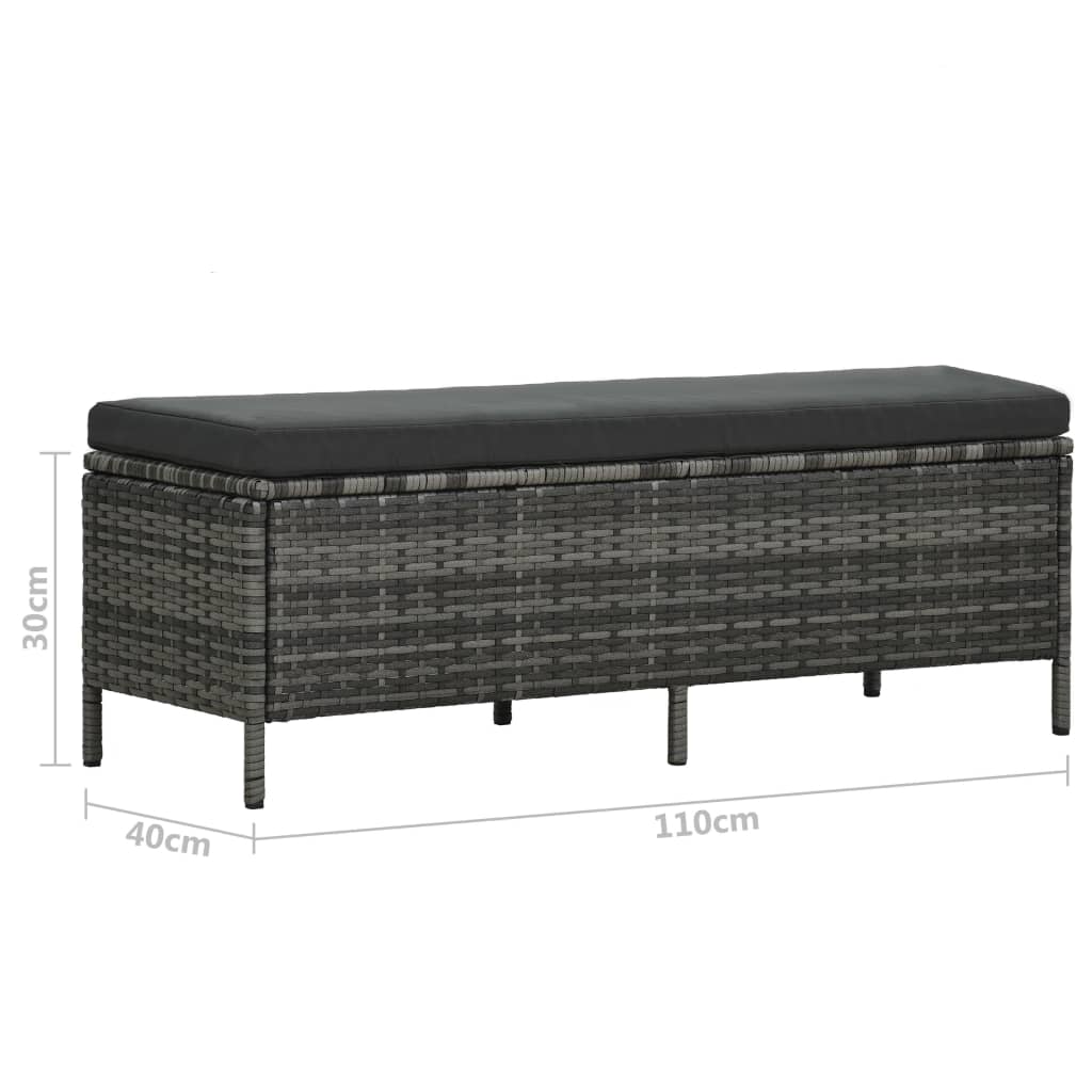 Salon de jardin 3 pcs avec coussins Résine tressée Gris - XIOS