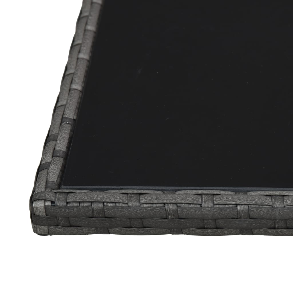 Salon de jardin 3 pcs avec coussins Résine tressée Gris - XIOS