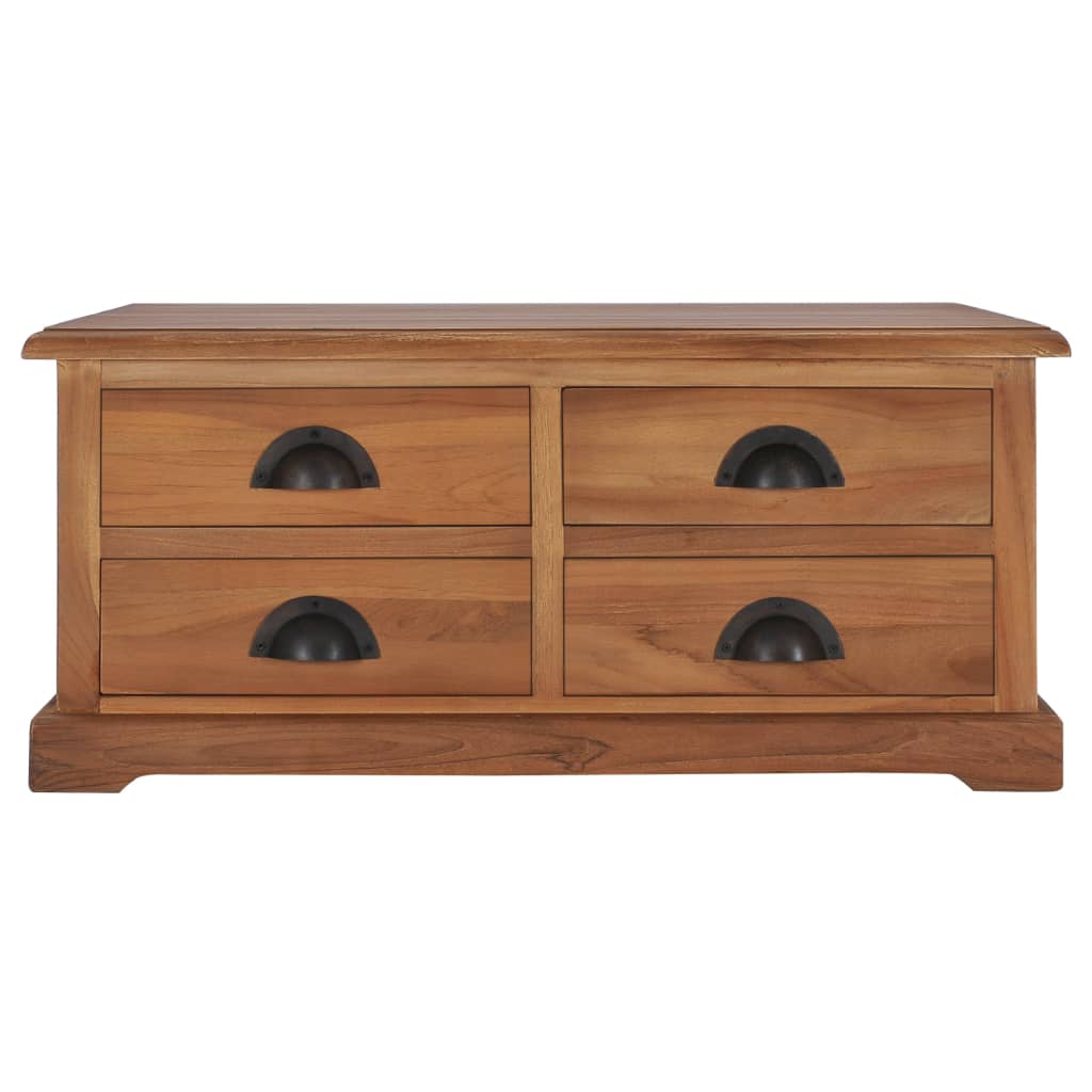 Table basse 68x68x30 cm Bois de teck solide - XIOS