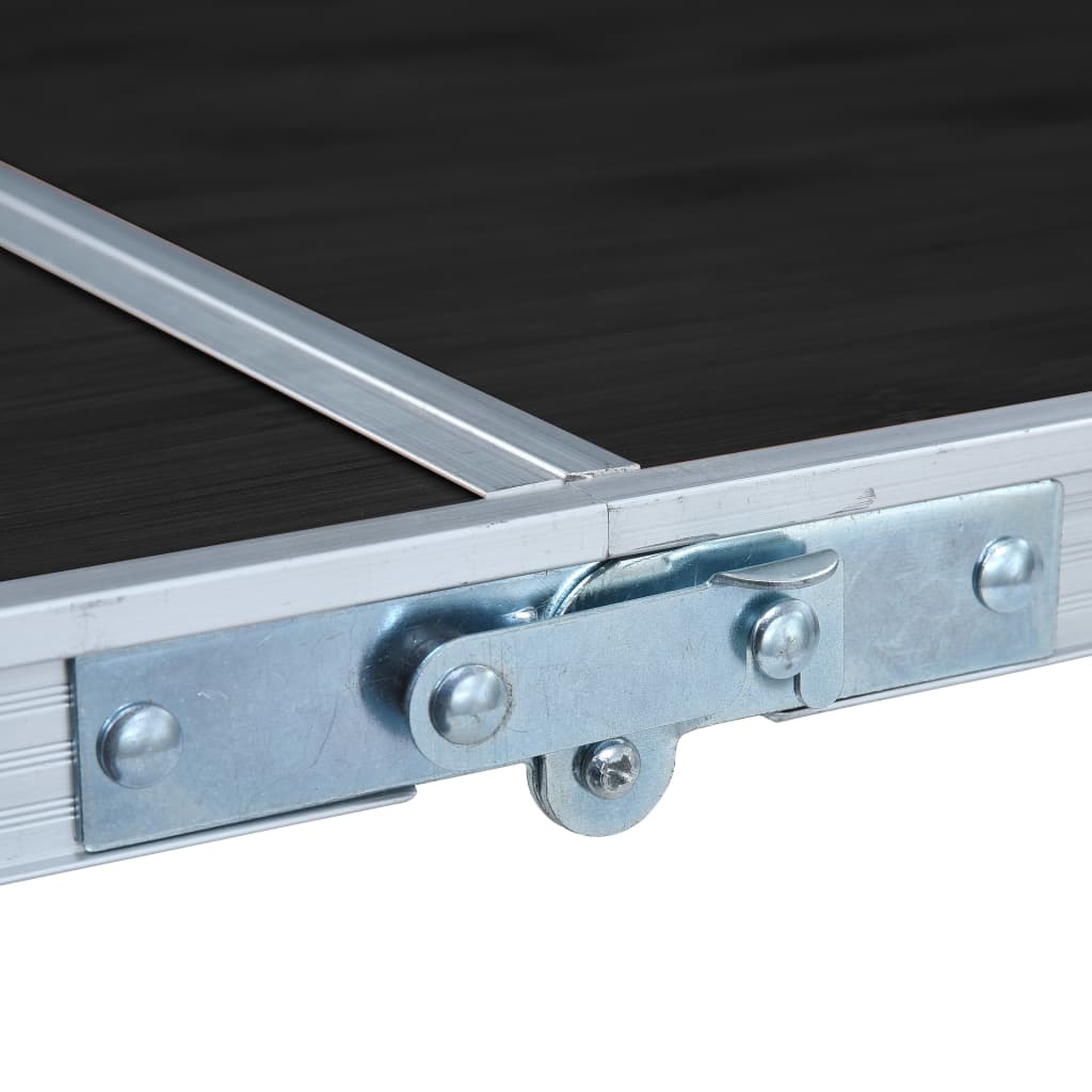 Table pliable de camping Gris Aluminium 120x60 cm Meubles de camping vidaXL