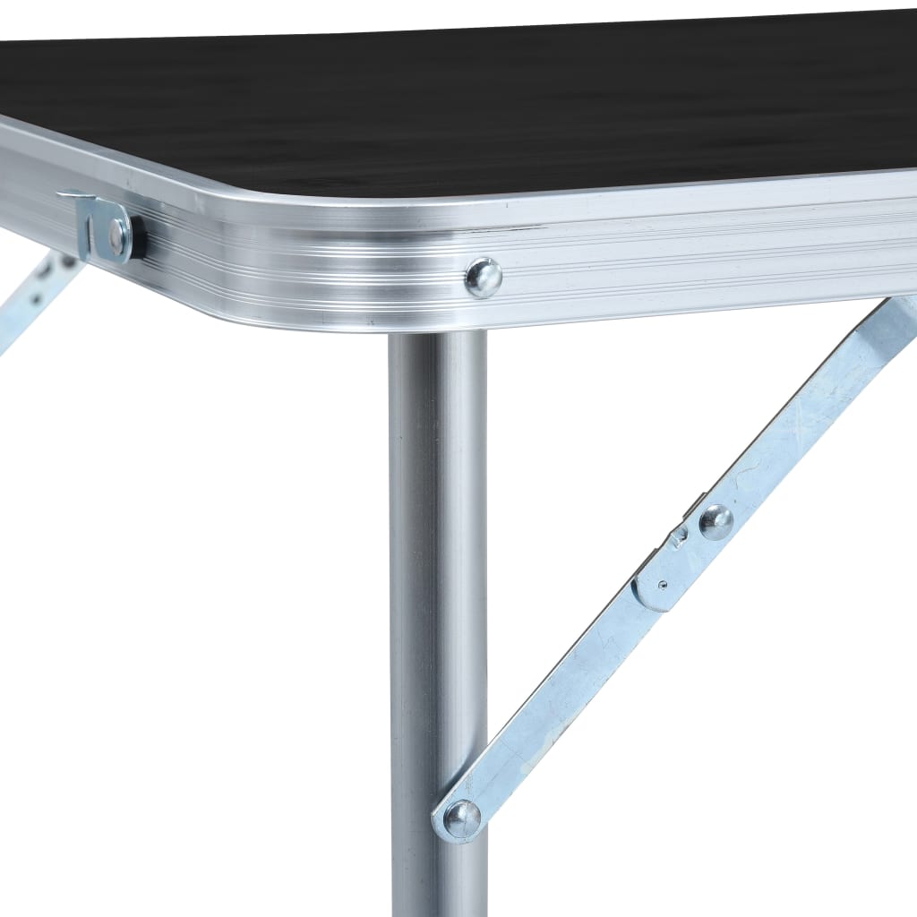 Table pliable de camping Gris Aluminium 120x60 cm Meubles de camping vidaXL