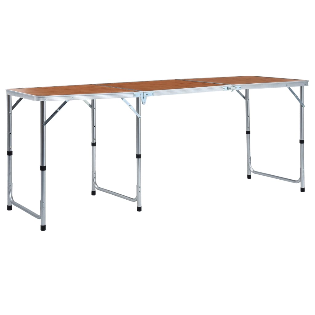Table pliable de camping Aluminium 180x60 cm Meubles de camping vidaXL