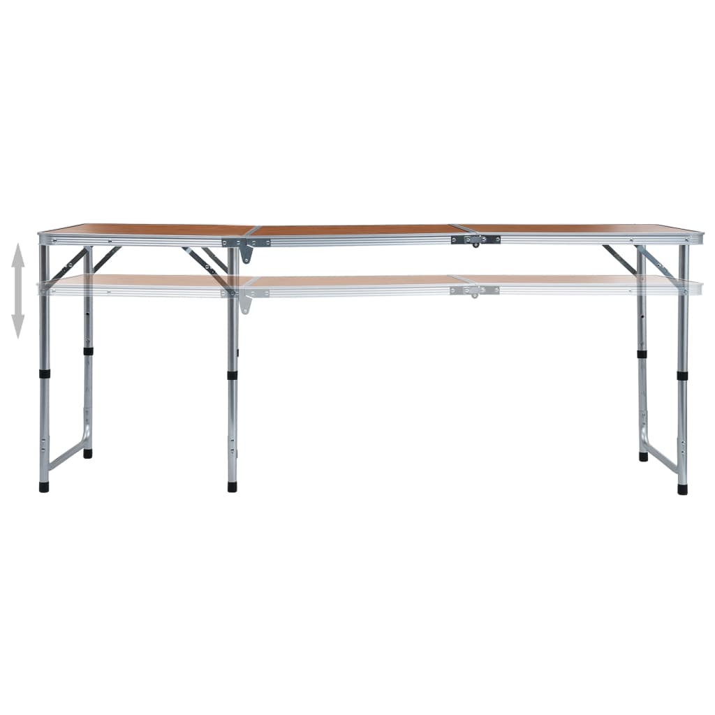 Table pliable de camping Aluminium 180x60 cm Meubles de camping vidaXL