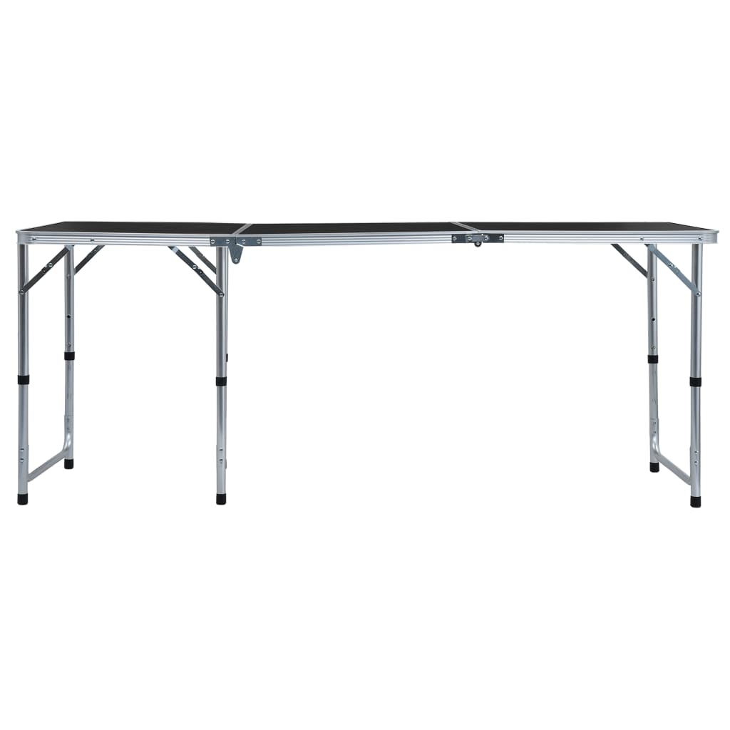 Table pliable de camping Gris Aluminium 180x60 cm Meubles de camping vidaXL