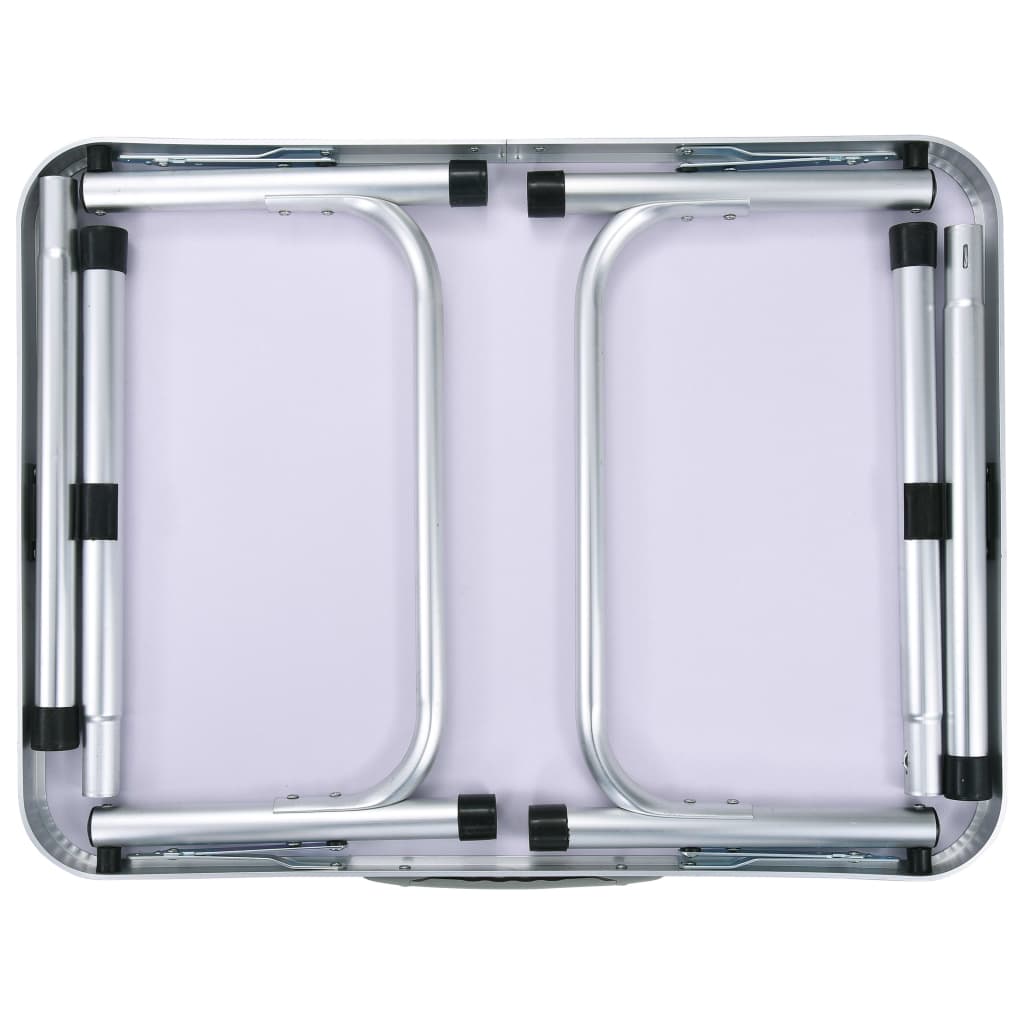 Table pliable de camping Blanc Aluminium 60x45 cm Meubles de camping vidaXL