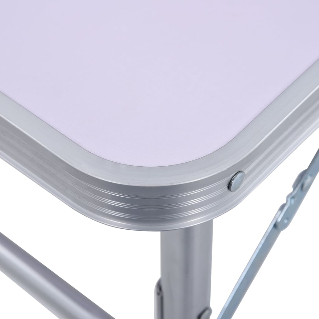 Table pliable de camping Blanc Aluminium 60x45 cm Meubles de camping vidaXL