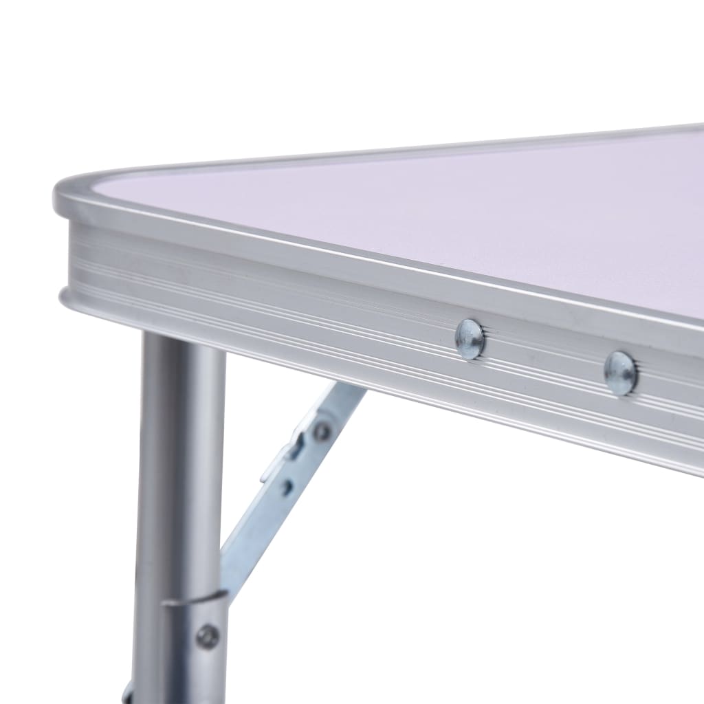 Table pliable de camping Blanc Aluminium 60x45 cm Meubles de camping vidaXL