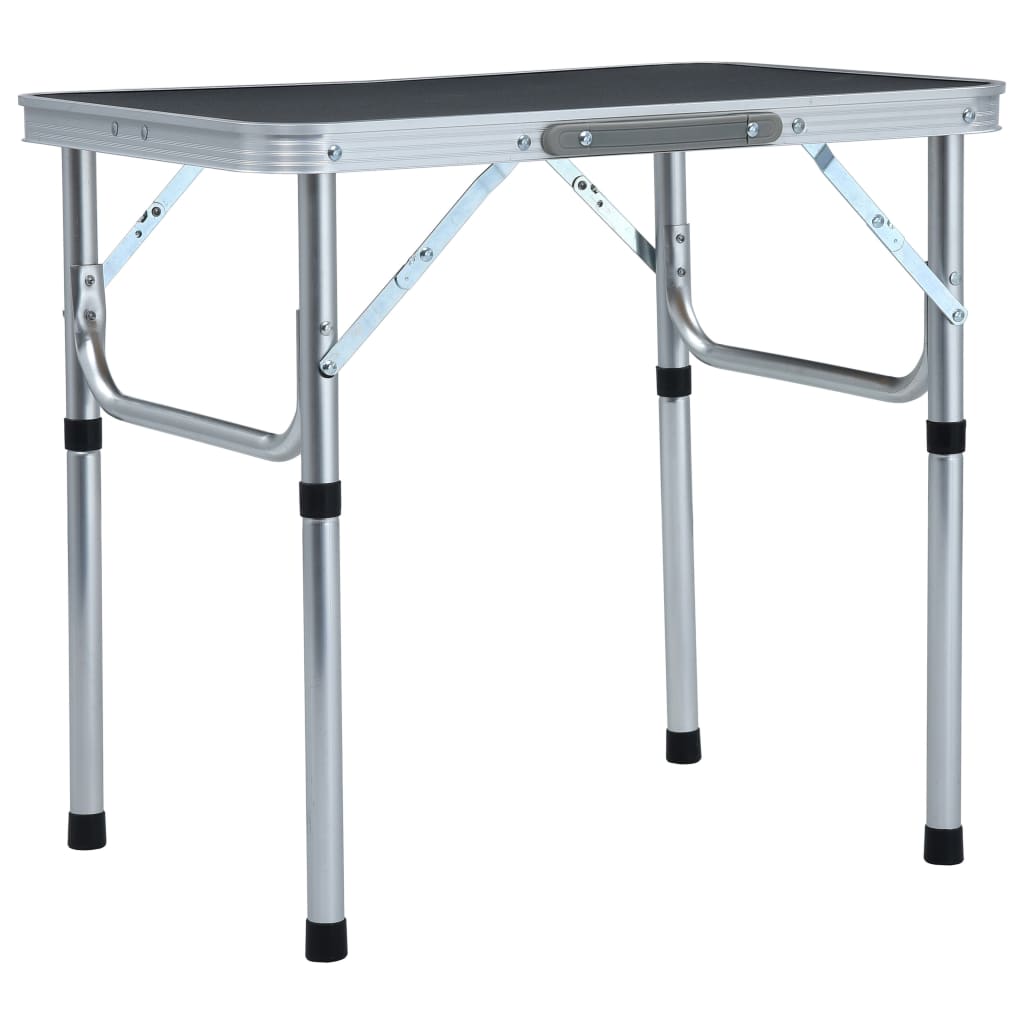 Table pliable de camping Gris Aluminium 60x45 cm Meubles de camping vidaXL