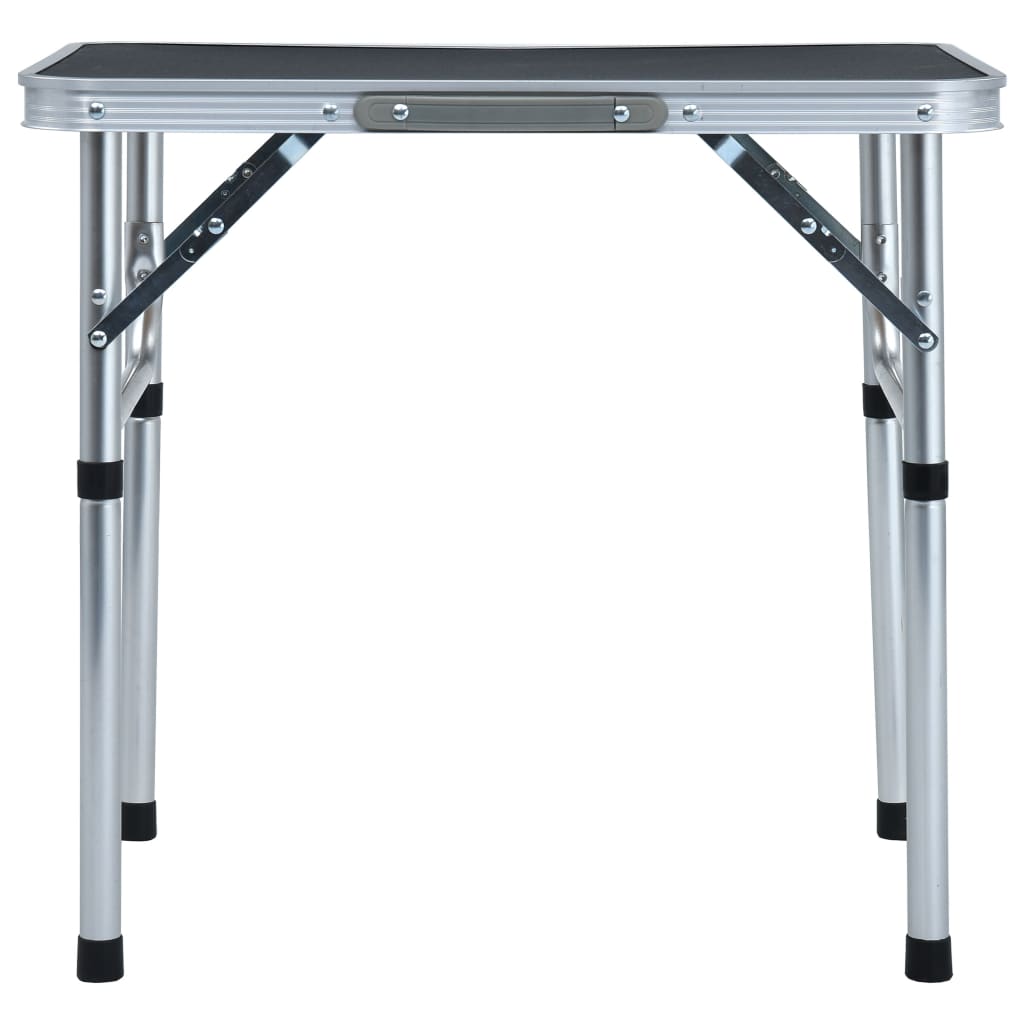 Table pliable de camping Gris Aluminium 60x45 cm Meubles de camping vidaXL