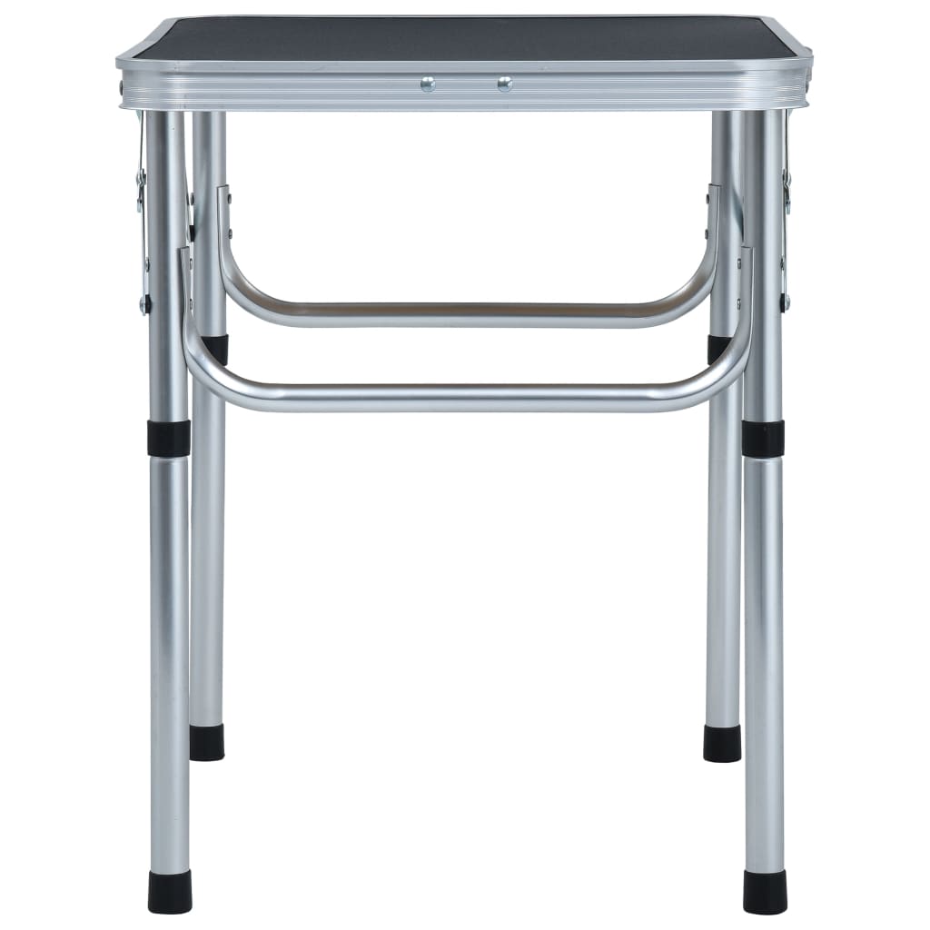 Table pliable de camping Gris Aluminium 60x45 cm Meubles de camping vidaXL