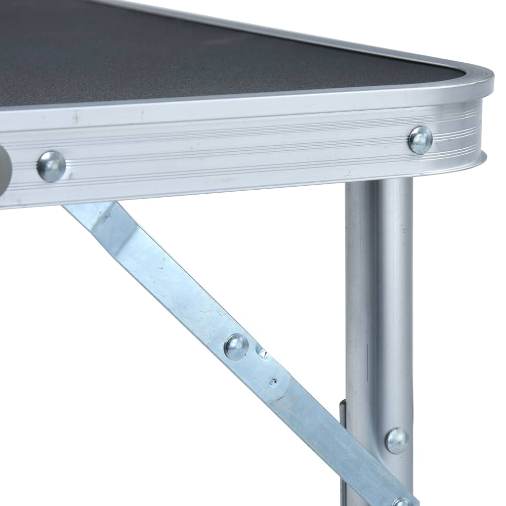 Table pliable de camping Gris Aluminium 60x45 cm Meubles de camping vidaXL