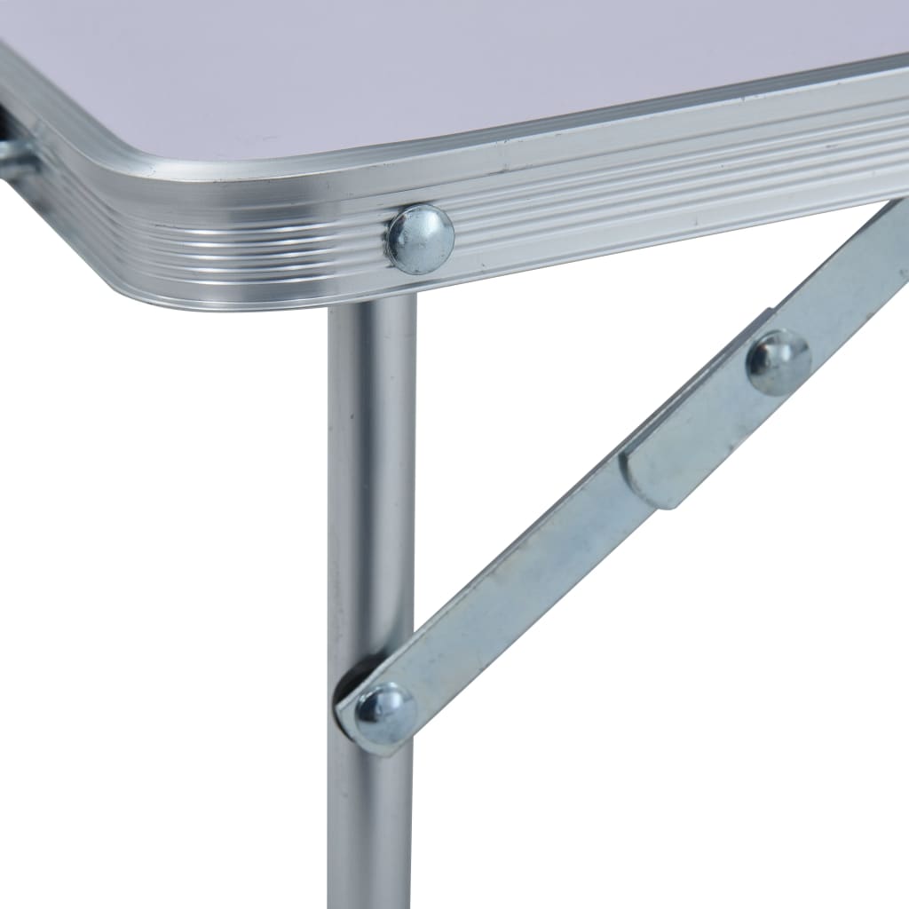 Table pliable de camping Blanc Aluminium 60x40 cm Meubles de camping vidaXL
