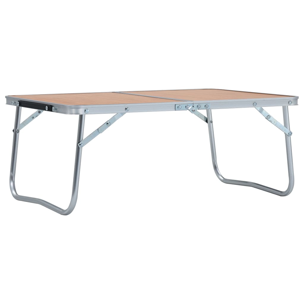 Table pliable de camping Marron Aluminium 60x40 cm Meubles de camping vidaXL