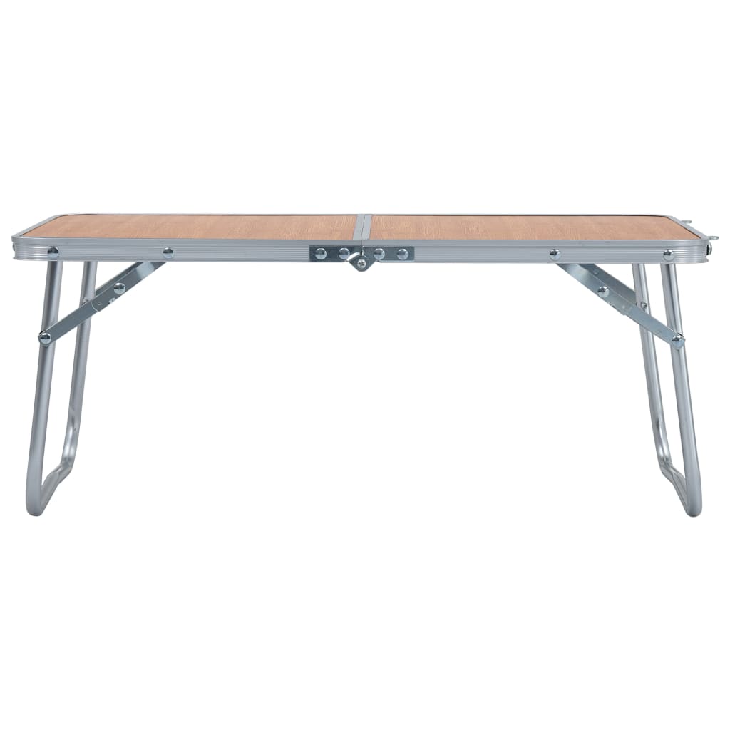 Table pliable de camping Marron Aluminium 60x40 cm Meubles de camping vidaXL