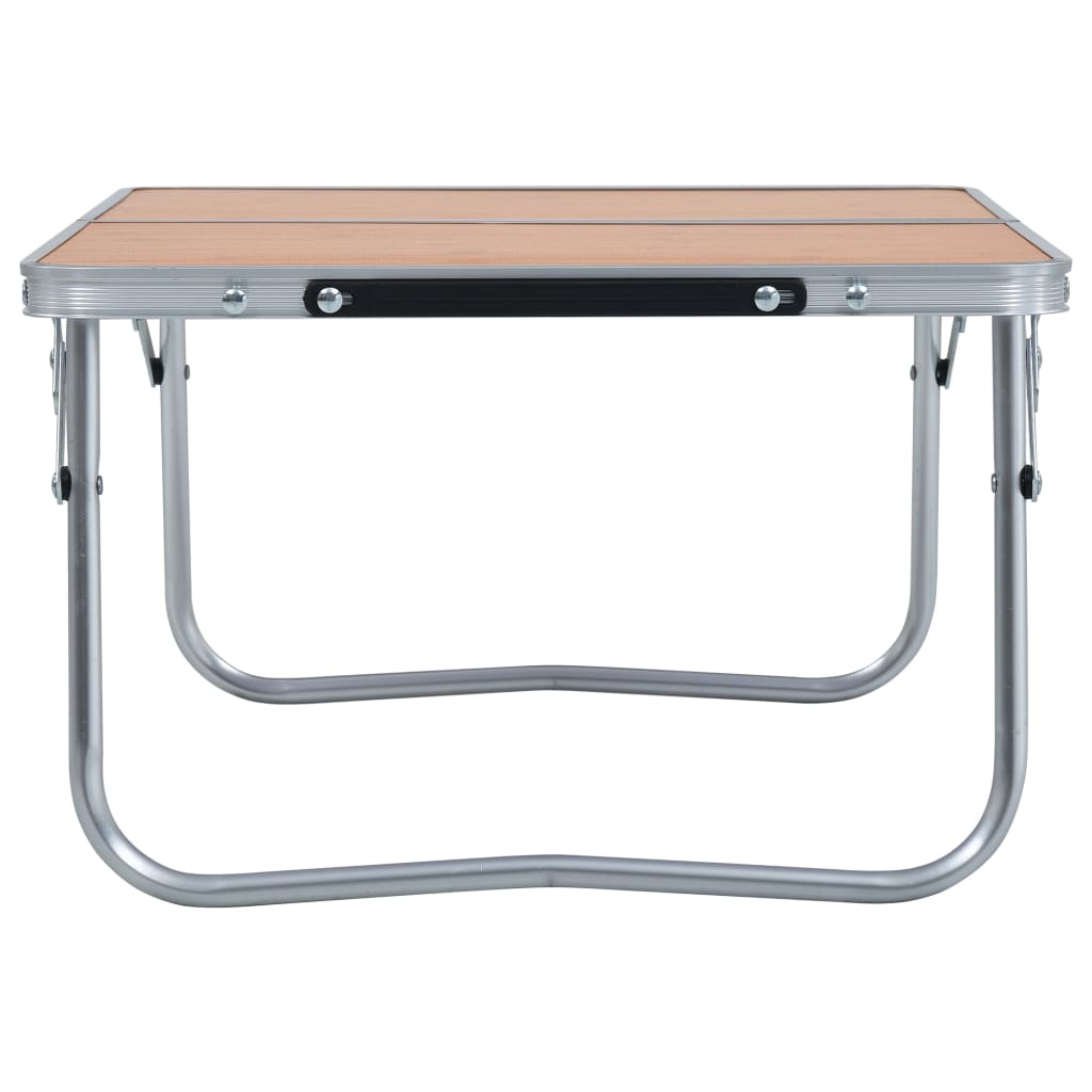 Table pliable de camping Marron Aluminium 60x40 cm Meubles de camping vidaXL