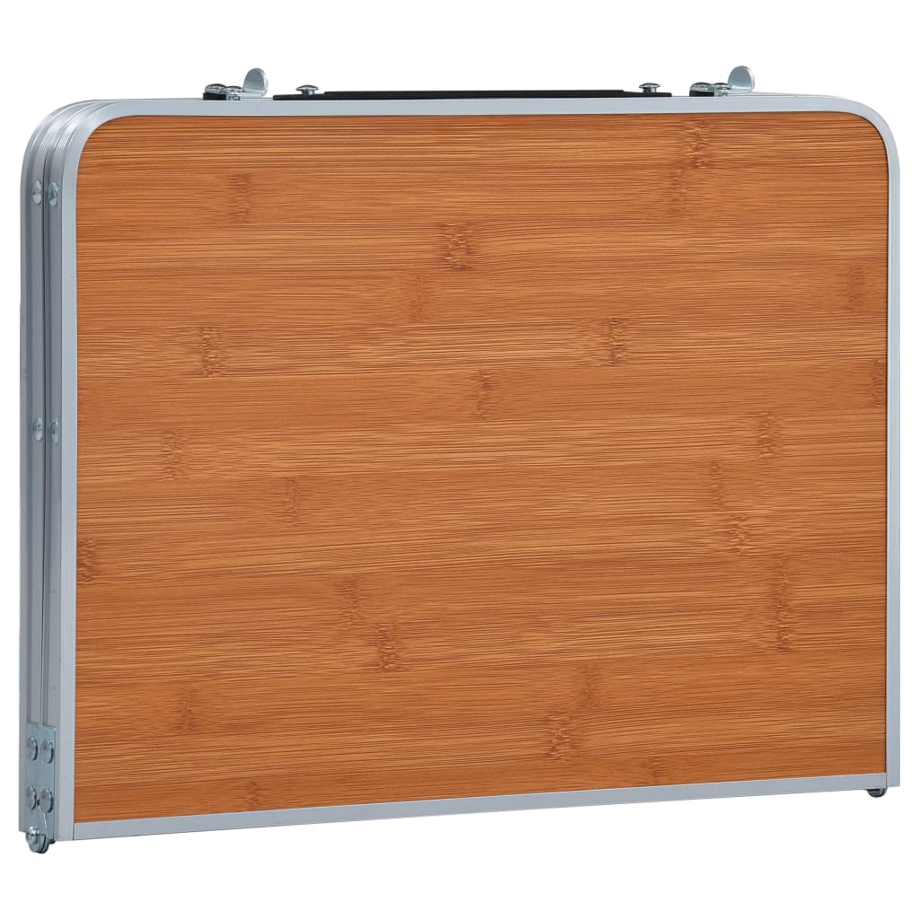 Table pliable de camping Marron Aluminium 60x40 cm Meubles de camping vidaXL