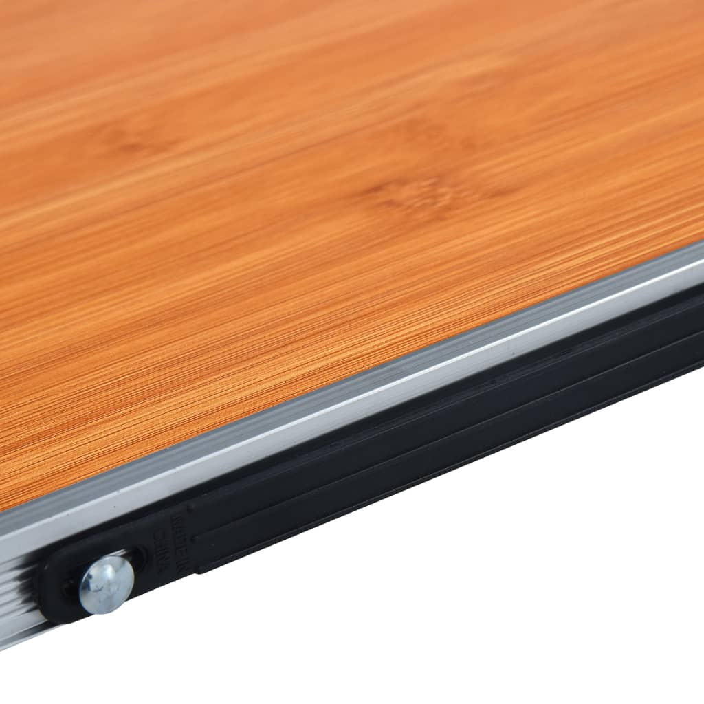 Table pliable de camping Marron Aluminium 60x40 cm Meubles de camping vidaXL