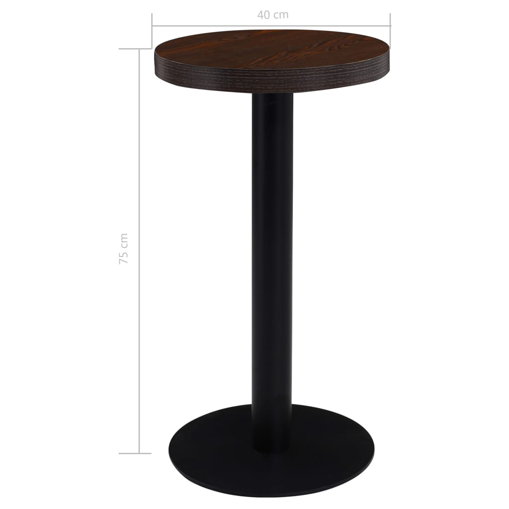 Table de bistro Marron foncé 40 cm MDF - XIOS