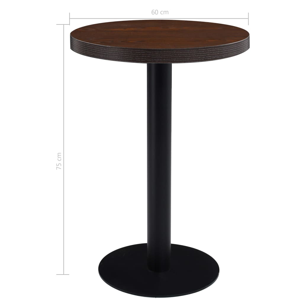 Table de bistro Marron foncé 60 cm MDF - XIOS