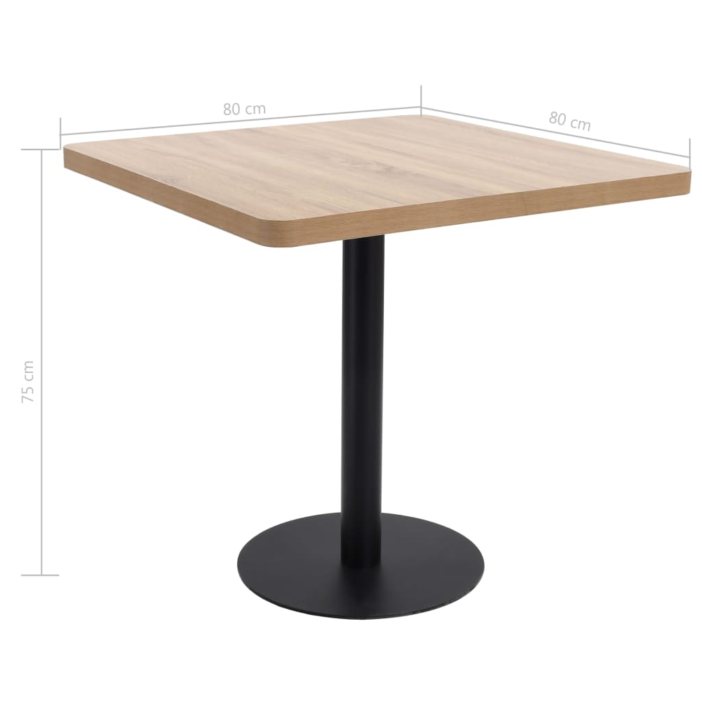 Table de bistro marron clair 80x80 cm MDF - XIOS