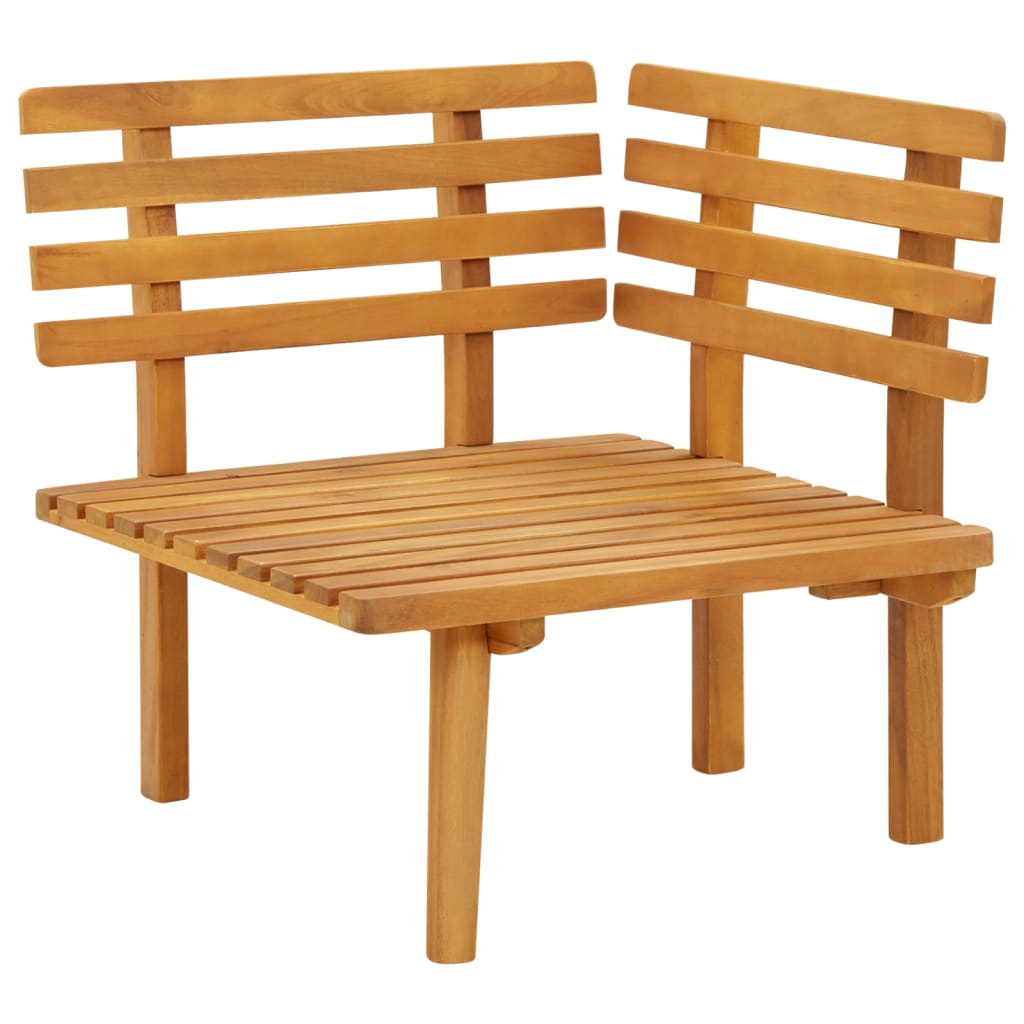 Canapé d'angle de jardin avec coussins bois d'acacia massif Éléments pour canapés modulables de jardin vidaXL