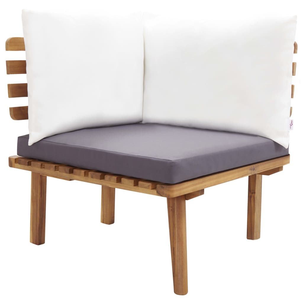 Salon de jardin 5 pcs bois d'acacia solide - XIOS