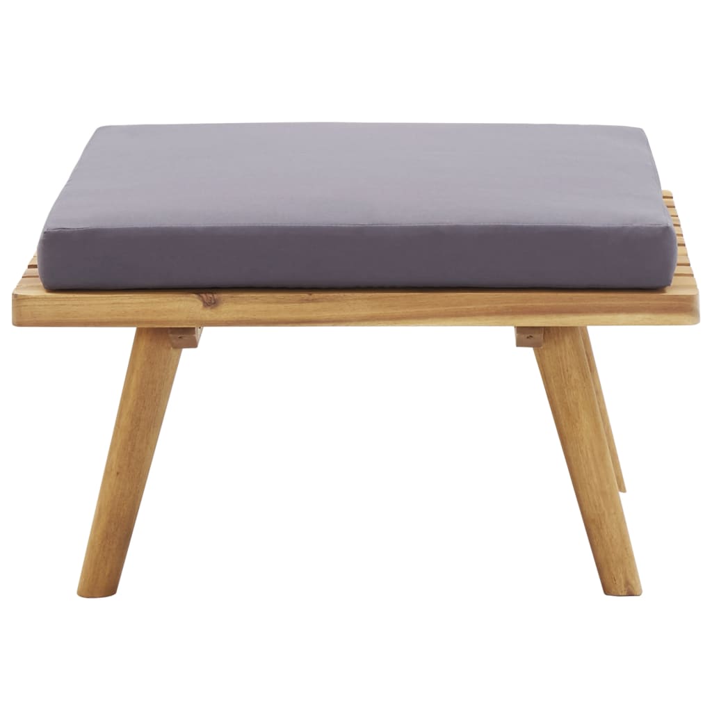 Salon de jardin 5 pcs bois d'acacia solide - XIOS