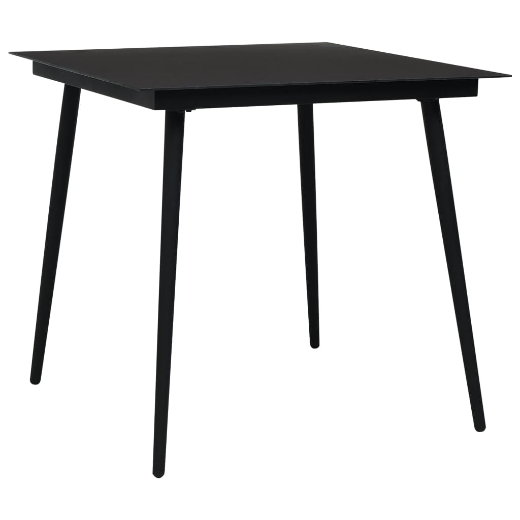 Ensemble à manger d'extérieur 5pcs Corde en coton et acier Noir Salons de jardin vidaXL