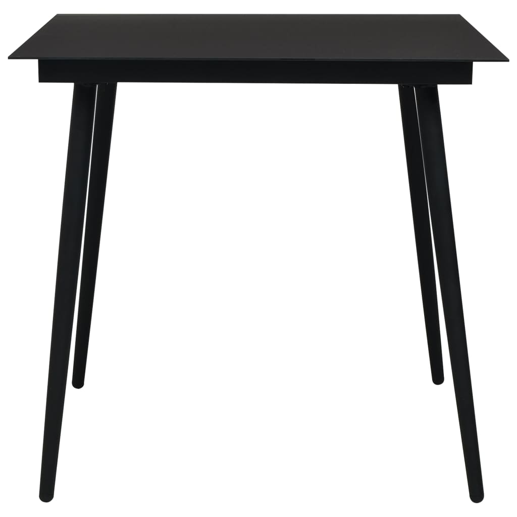 Ensemble à manger d'extérieur 5pcs Corde en coton et acier Noir Salons de jardin vidaXL