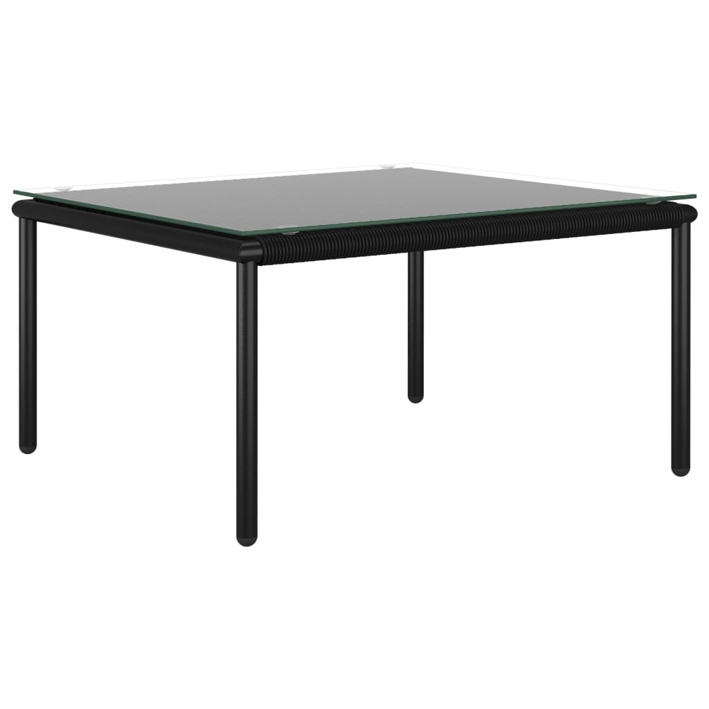 Salon de jardin 6 pcs avec coussins Noir PVC - XIOS