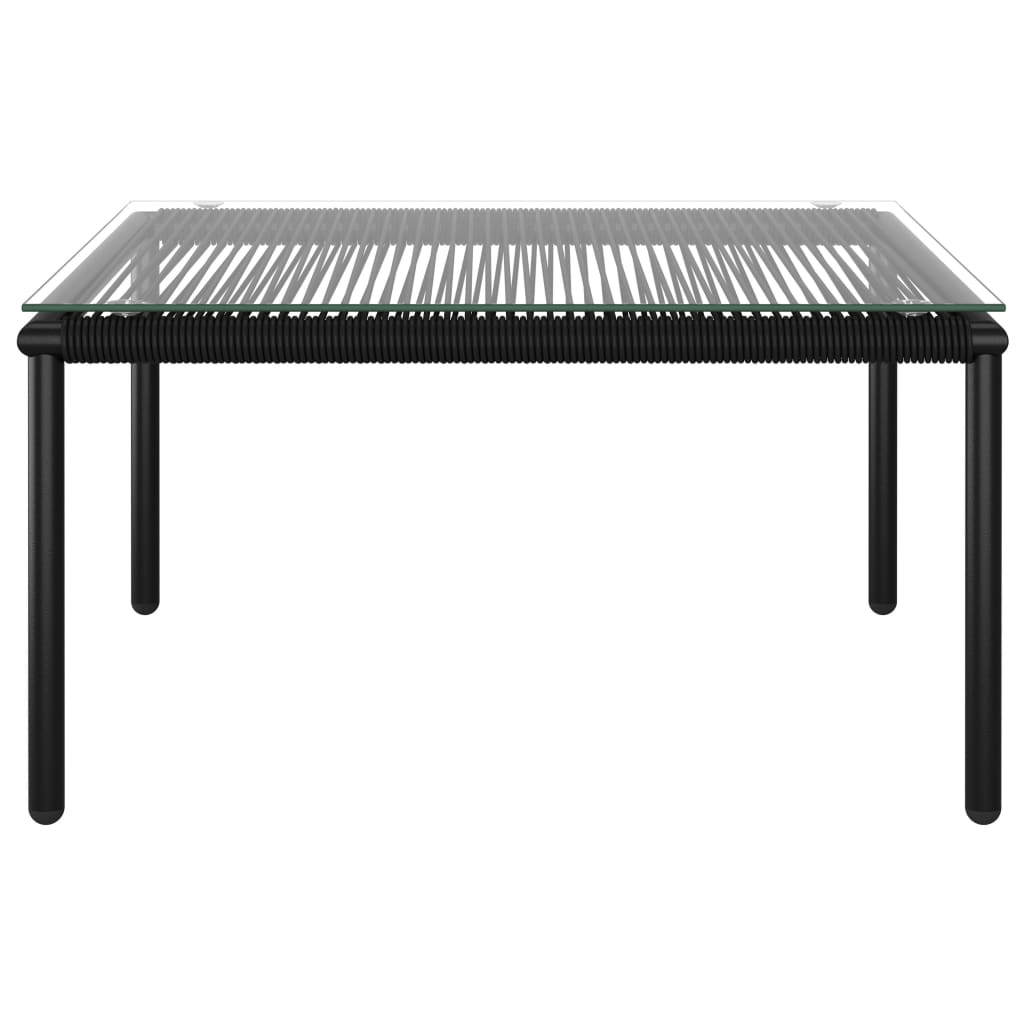 Salon de jardin 6 pcs avec coussins Noir PVC - XIOS